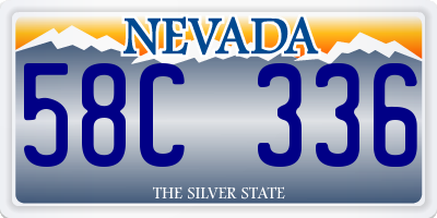 NV license plate 58C336