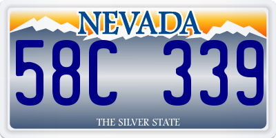 NV license plate 58C339