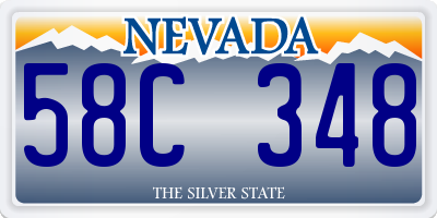 NV license plate 58C348