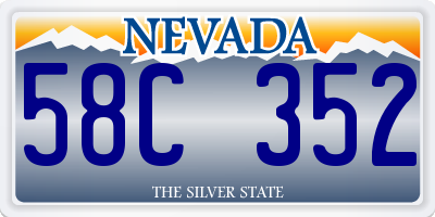 NV license plate 58C352
