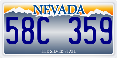 NV license plate 58C359