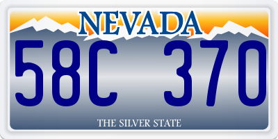 NV license plate 58C370