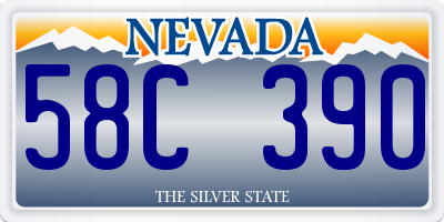 NV license plate 58C390