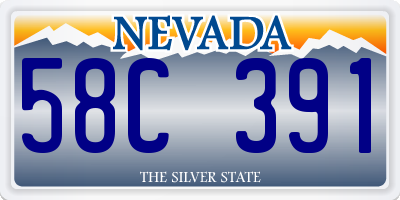 NV license plate 58C391