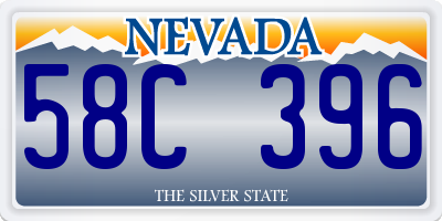 NV license plate 58C396