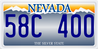 NV license plate 58C400