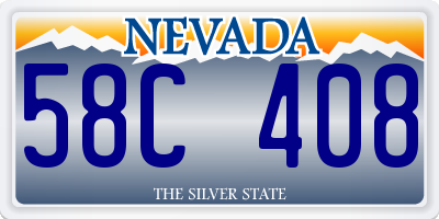 NV license plate 58C408