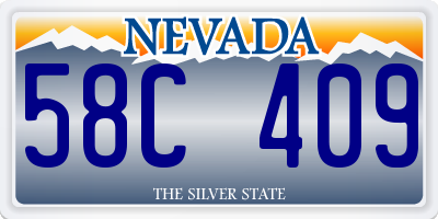 NV license plate 58C409