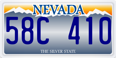 NV license plate 58C410