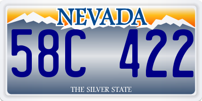 NV license plate 58C422