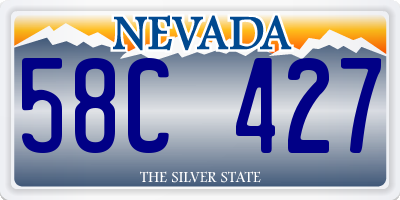 NV license plate 58C427