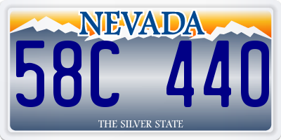 NV license plate 58C440