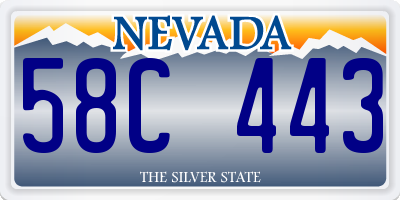NV license plate 58C443