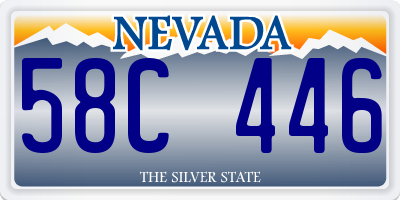 NV license plate 58C446