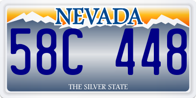NV license plate 58C448