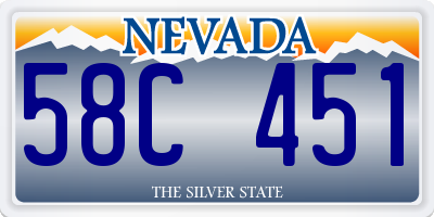 NV license plate 58C451