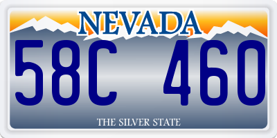 NV license plate 58C460