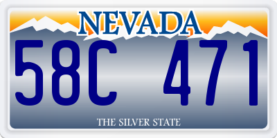 NV license plate 58C471