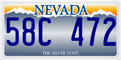 NV license plate 58C472