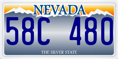 NV license plate 58C480