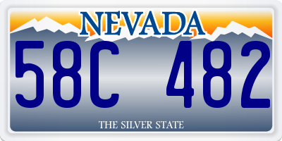 NV license plate 58C482