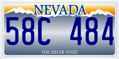 NV license plate 58C484
