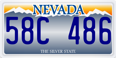 NV license plate 58C486