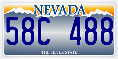 NV license plate 58C488