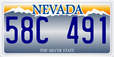 NV license plate 58C491