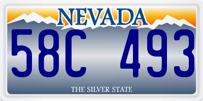 NV license plate 58C493