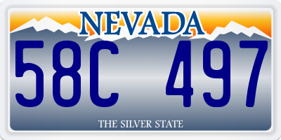 NV license plate 58C497