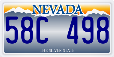 NV license plate 58C498