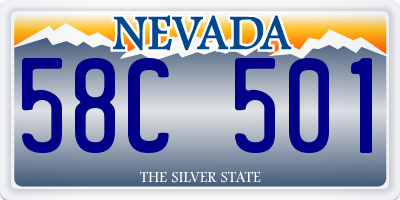 NV license plate 58C501