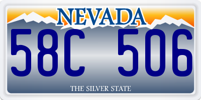 NV license plate 58C506