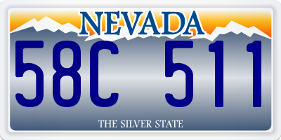 NV license plate 58C511