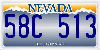 NV license plate 58C513