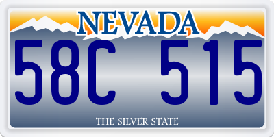 NV license plate 58C515