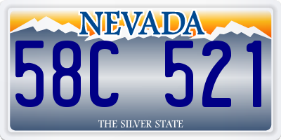 NV license plate 58C521