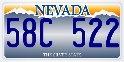 NV license plate 58C522