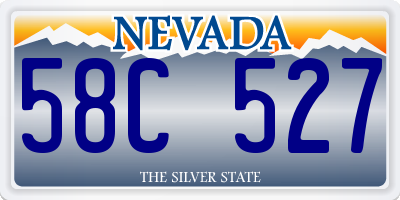NV license plate 58C527