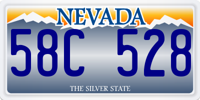NV license plate 58C528
