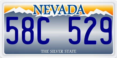 NV license plate 58C529