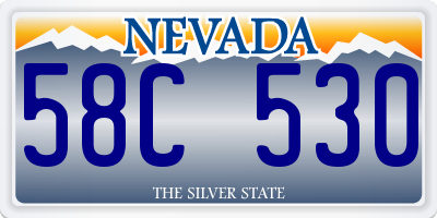 NV license plate 58C530