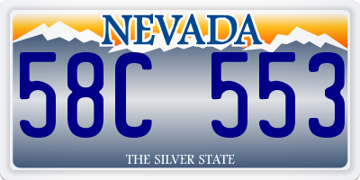 NV license plate 58C553