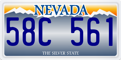 NV license plate 58C561