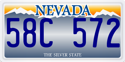 NV license plate 58C572