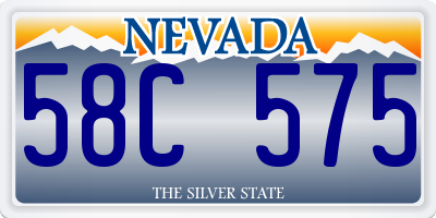 NV license plate 58C575