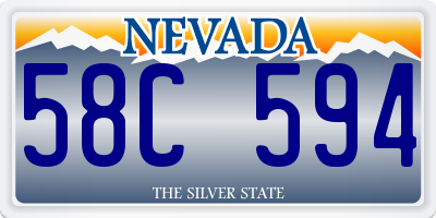 NV license plate 58C594