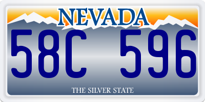 NV license plate 58C596