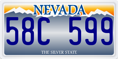 NV license plate 58C599